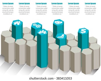 3D vector infographic banner with pyramid icons and place for your text eps10