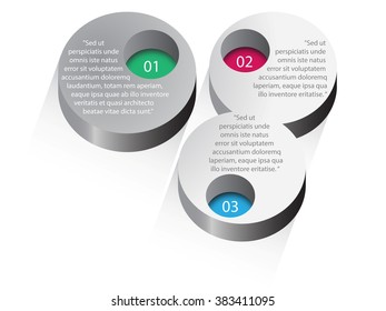 3D vector infographic banner with pyramid icons and place for your text eps10