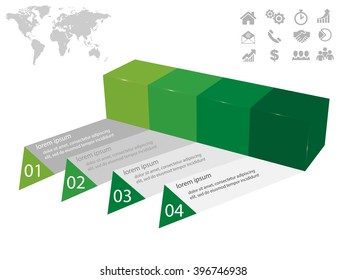 3D Vector infographic banner template with cubes and place for text eps10