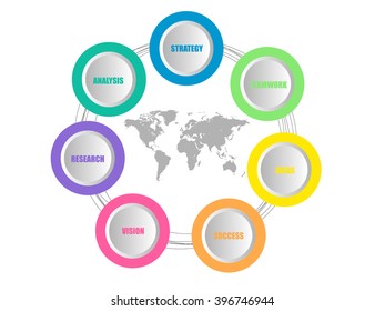 3D Vector infographic banner template with place for text eps10