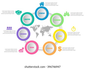 3D Vector infographic banner template with icons and place for text eps10