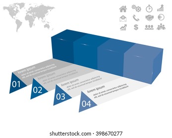 3D Vector infographic banner template with cubes and place for text eps10