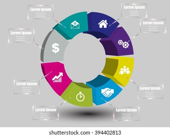 3D vector infographic design for business background eps10