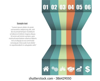 3D vector infographic design with color cubes and numbers modern style banner eps10