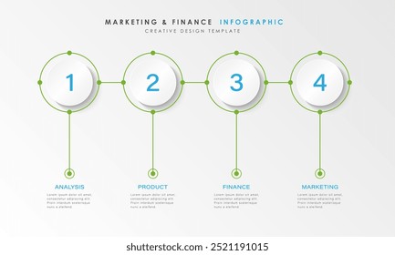 3D vector infographics design. Design template with pie chart.