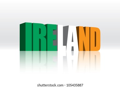 3d Vector Dublin Ireland Word Text Stock Vector (Royalty Free ...