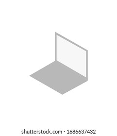 3D vector of a laptop, technology