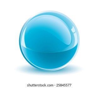 3d image vectorielle sphère bleu clair