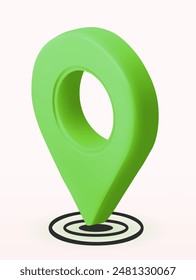 Símbolo de ubicación de Vector 3D símbolo de pin signo de ícono o mapa de localización de navegación gps de viaje puntero de dirección y marcador de posición de punto, GPS, creador de mapas, gradiente de malla wes