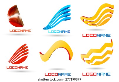 3d Vector Logo Design Template. 