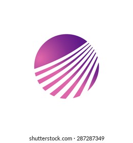 3d Vector Logo Design Template. Abstract Stripe logo.
