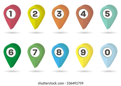 3D vector map point markers different color