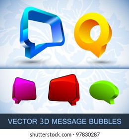 3d Vector message bubbles