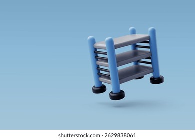 3d Vector Metal shelving unit, Logistic Delivery Service element, Business and logistic concept. Eps 10 Vector.