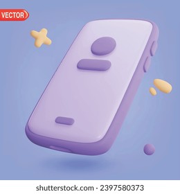 Vector 3D mínimo de medios sociales en aplicaciones móviles y teléfono móvil 