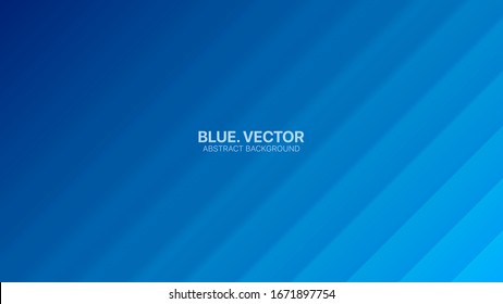 Líneas de fondo abstracto azul profundo del vector 3D, minimalista, en el fondo. Papel de escritorio ancho de la tecnología futurista. Ilustración De Superficie Cyan Borrosa Vacía. Borrar contexto de presentación empresarial en blanco