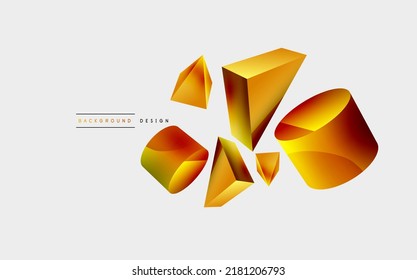 3d fondo abstracto geométrico vectorial minimalista. Triángulo, cilindro, composición de forma básica de la pirámide. Plantilla de negocios de moda para tecno para papel de pared, banner, fondo o aterrizaje