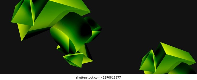 3D-Vektorgrafik minimalistischer geometrischer abstrakter Hintergrund. Dreieck, Zylinder, Pyramidengrundform Zusammensetzung. Trendy Techno Business Template für Tapete, Banner, Hintergrund oder Landung