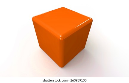 3D vector model of a cyan blue Cube. isolated on white.
The cube has a shadow. 