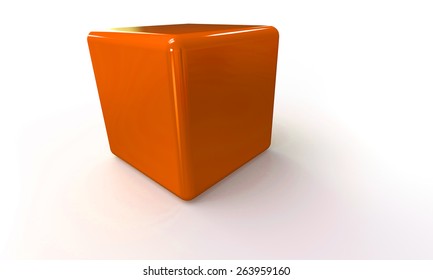 3D vector model of a cyan blue Cube. isolated on white.
The cube has a shadow. 