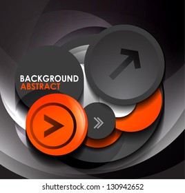 3d vector modern geometric circles design template