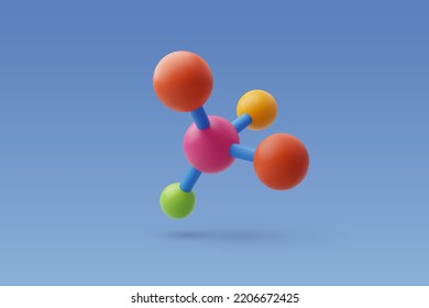  3d Vector Molecule, Scientific banner for medicine, Biology, Chemistry and science concept. Eps 10 Vector. svg