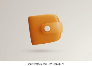 3d Vector Money wallet. 3D Money Saving icon concept. 3d render vector icon.