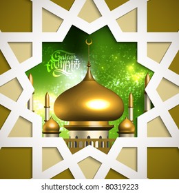 3D Vector Mosque for Muslim celebration