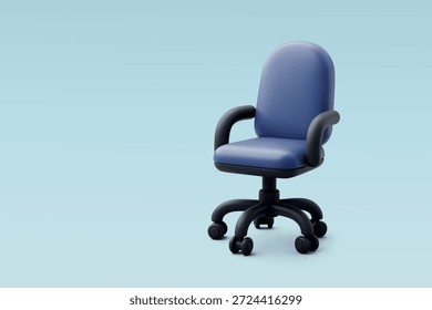 Icono de la silla de la oficina del Vector 3D, trabajo, visual interior, conveniente para el concepto del negocio. Vector Eps 10.
