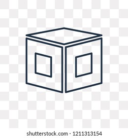 3d vector outline icon isolated on transparent background, high quality linear 3d transparency concept can be used web and mobile