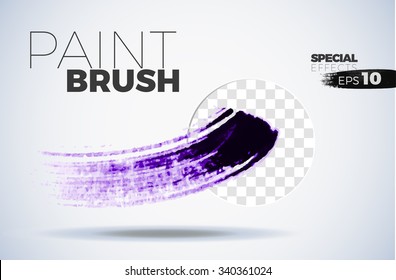 3D vector paint brush stroke. Eps 10 brush for your design.Oil or marker brush. 