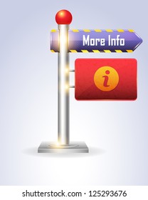 3d Vector Panel Info Button/Icon Multicolored