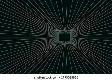 3D Vector perspective grid. Abstract wireframe landscape. Detailed lines on green background.