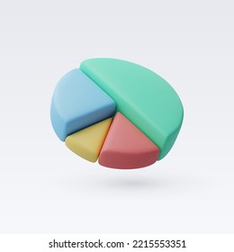 3d Vector Pie chart, Business reports and Financial data presentation concept. EPS 10 Vector.