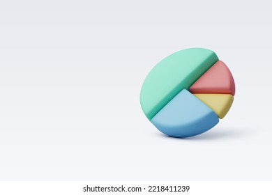 3d Vector Pie chart, Business reports and Financial data presentation concept. EPS 10 Vector.