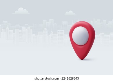 3d Vector Pin location pointer, Navigation icon, Geolocation map mark. Eps 10 Vector.