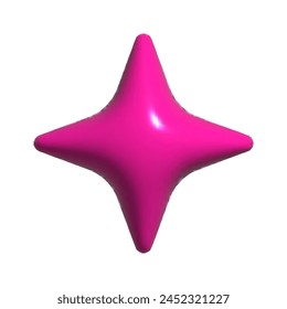 3d Vector pink Star illustration. Vector illustration