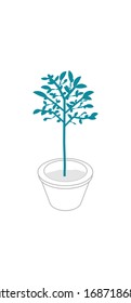 3D vector of a plant