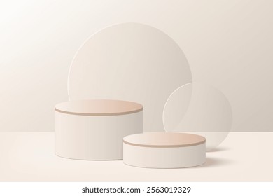 3D vector podium set with lighting and shadow, studio displays, 3d abstract background, modern and minimal art