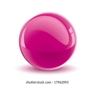 3d vector purple sphere