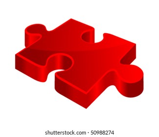 3d vector puzzle piece