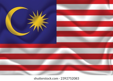 3d vector realistic Malaysia flag