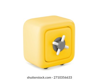 Icono realista de la caja fuerte del banco del Vector 3d, concepto del ahorro del dinero de la protección. 