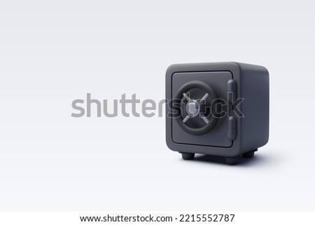 3d Vector realistic Safe Bank Box icon, Protection money savings concept. Eps 10 Vector.