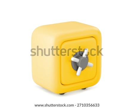 3d Vector realistic Safe Bank Box icon, Protection money savings concept. 