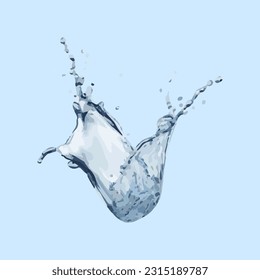 3d vector realistic water object