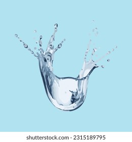 3.ᵉʳ objeto de agua realista vectorial