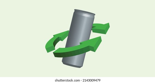 3D-Vektorgrafik eines Recyclingzinnlogos