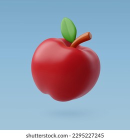 Premium Vector  Cute red apple fruit sticker digital illustration apple  vector