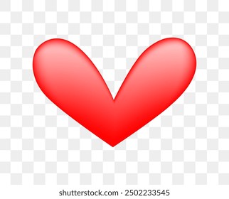 3D Vector red heart, vector element.